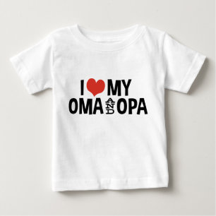 私はOmaとOpaが大好き ベビーTシャツ