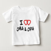 私はOma及びOpaの私のTシャツを愛します ベビーTシャツ (正面)