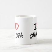 私はOma及びOpaを愛します コーヒーマグカップ (中央)