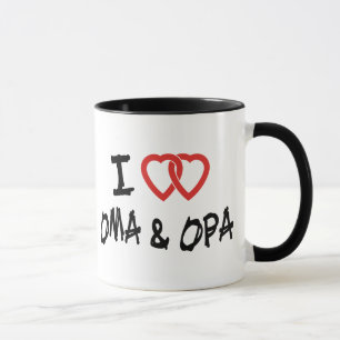 私はOma及びOpaを愛します マグカップ