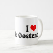 私はOostende、ベルギーを愛します コーヒーマグカップ (正面右)