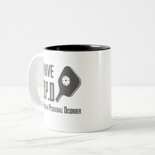 私はOPD強迫性ピックボール障害をおもしろい持つ ツートーンマグカップ (正面左)