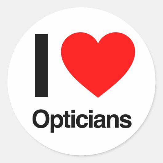 私はopticiansを愛している ラウンドシール (正面)