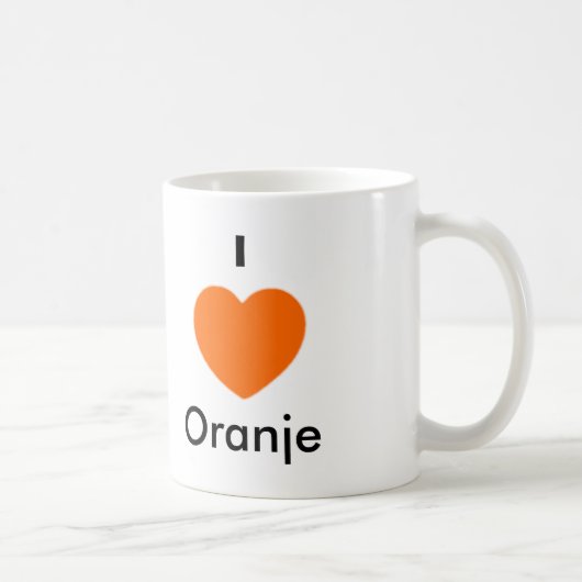 私はOranjeを愛します コーヒーマグカップ (右)