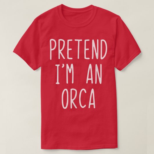 私はOrca衣装ハロウィーン怠惰な簡単 Tシャツ (デザイン正面)