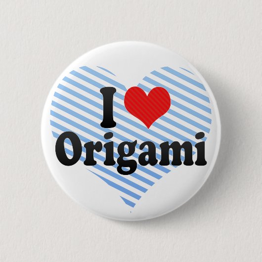 私はOrigamiを愛します 缶バッジ (正面)
