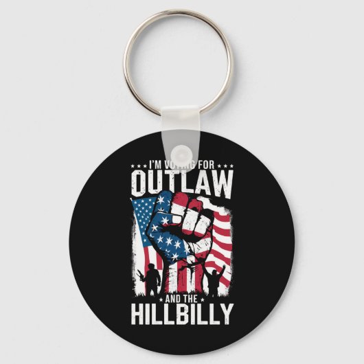 私はOutlawとHillbilly 2024に投票している キーホルダー (正面)