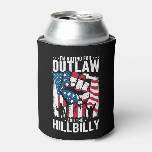 私はOutlawとHillbilly 2024に投票している 缶クーラー (缶正面)