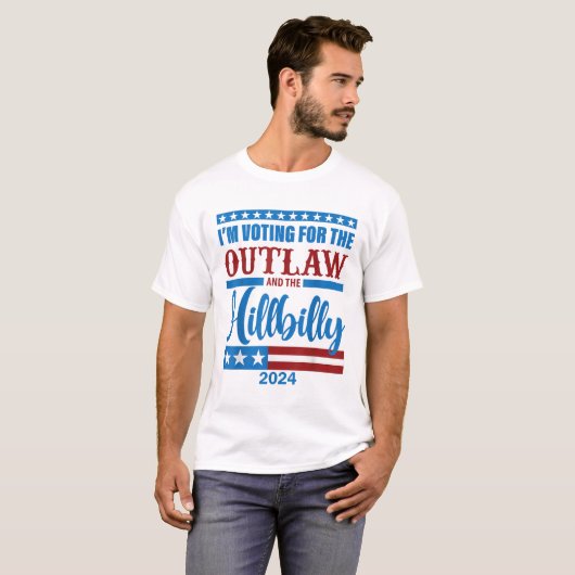 私はOutlawとHillbilly 2024に投票している Tシャツ (正面フル)