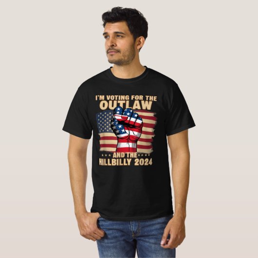 私はOutlawとHillbilly 2024に投票している Tシャツ (正面フル)