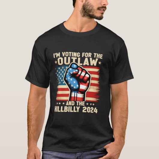 私はOutlawとHillbilly 2024Uの投票をしている Tシャツ (正面)
