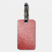 私はOuttaここに|のおもしろいなばら色の金ゴールドのグリッターのスタイルいます ラゲッジタグ (裏面縦)