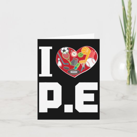私はP.eが大好き。ジム用先生。 カード (正面)