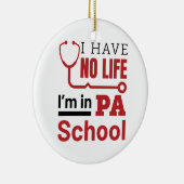 私はPAの学校の医師の助手に住んでいない セラミックオーナメント (右)