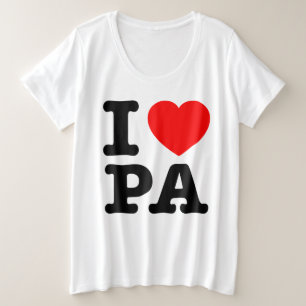 私はPAペンシルバニア州が大好き プラスサイズTシャツ