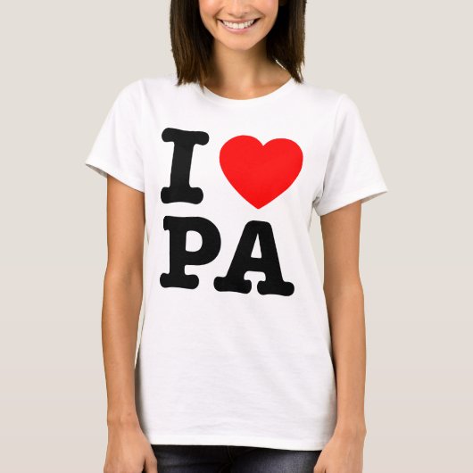 私はPAペンシルバニア州が大好き Tシャツ (正面)