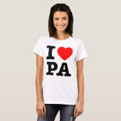 私はPAペンシルバニア州が大好き Tシャツ (正面フル)