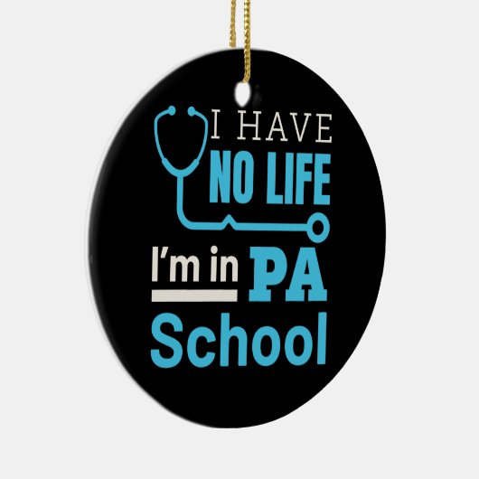 私はPA学校の身体補助員に住んでいる人生がない セラミックオーナメント (右)