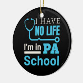 私はPA学校の身体補助員に住んでいる人生がない セラミックオーナメント (左)