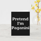 私はPaganiniの衣装を装う面白いハロウィーンパーティー カード (黄色い花)
