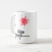 私はPaintballingを愛します コーヒーマグカップ (正面左)