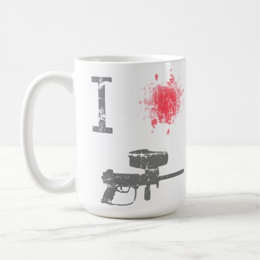 私はPaintballingを愛します コーヒーマグカップ (左)