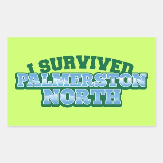 私はPALMERSTONを北に生き延びました 長方形シール (正面)