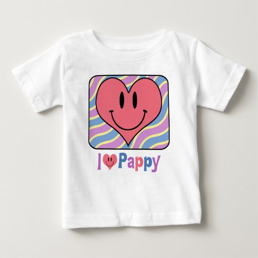 私はPappyを愛します ベビーTシャツ (正面)