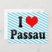 私はPassau、ドイツを愛します。 Ich Liebe Passau、ドイツ ポストカード (正面/裏面)