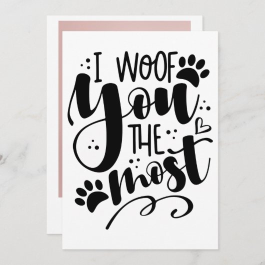 私はPaw印刷ホリデーカードであなたを最も知っている シーズンカード (正面/裏面)