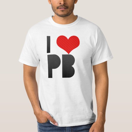 私はPBを愛します Tシャツ (正面)