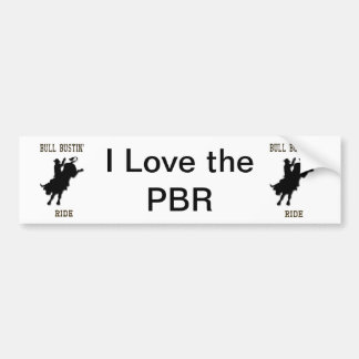 "私はPBR"の西部のロデオのバンパーステッカーを愛します バンパーステッカー