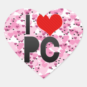 私はPCを愛します ハートシール