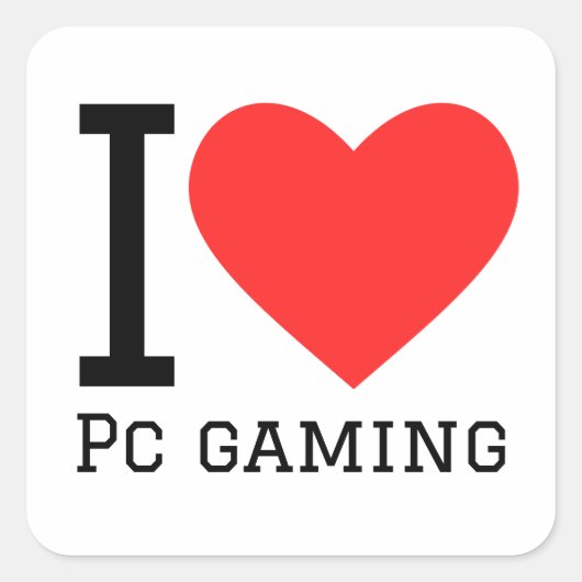 私はPCゲームが大好き スクエアシール (正面)