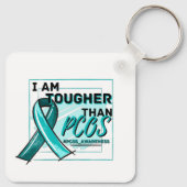 私はPCOSよりも強い – PCOS認識度 キーホルダー (裏面)