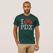 私はPDXの暗闇のTシャツを自転車に乗ります Tシャツ (正面フル)