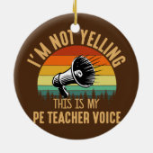 私はPEの先生声Physical セラミックオーナメント (裏面)