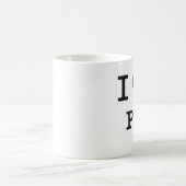 私はPeを愛します コーヒーマグカップ (中央)