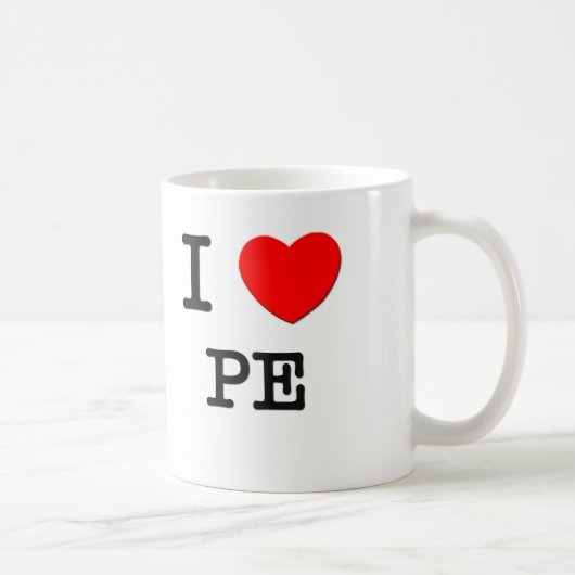 私はPeを愛します コーヒーマグカップ (右)