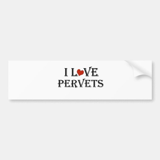 私はPervets.pngを愛します バンパーステッカー (正面)