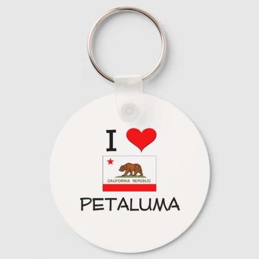 私はPETALUMA Californiaが大好き キーホルダー (正面)