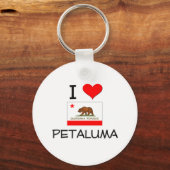 私はPETALUMA Californiaが大好き キーホルダー (正面)
