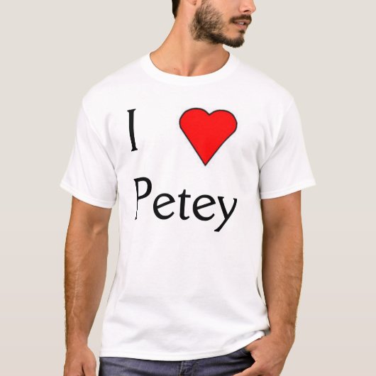 私はPeteyを愛します Tシャツ (正面)