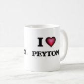 私はPeytonを愛します コーヒーマグカップ (正面右)