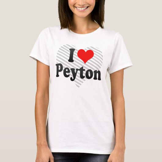 私はPeytonを愛します Tシャツ (正面)