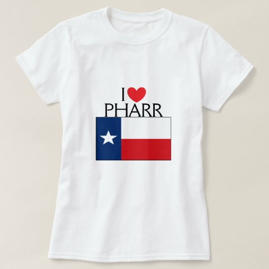 私はPharr、テキサス州を愛します Tシャツ (デザイン正面)