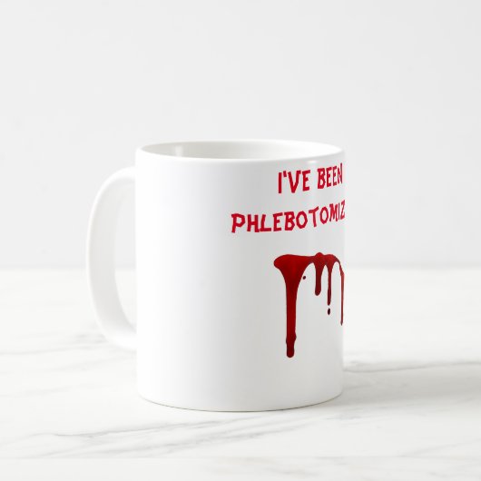 私はPhlebotomizedされている！ コーヒーマグカップ (正面左)