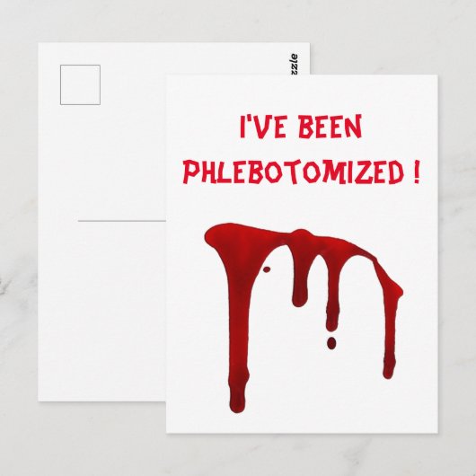 私はPhlebotomizedされている！ ポストカード (正面/裏面)