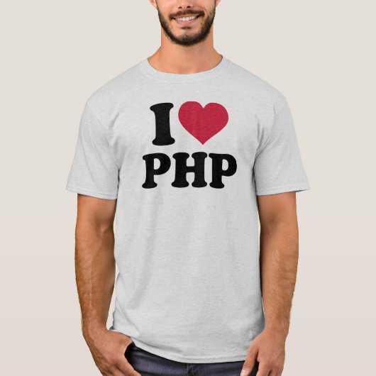 私はphpを愛します tシャツ (正面)