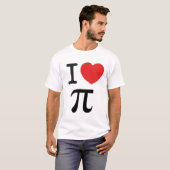 私はpiを愛します tシャツ (正面フル)